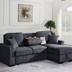 🆕 New Dark Grey Sofa Bed – FREE Delivery Included🚚  Brand new dark gray sofa bed with a soft fabric feel — perfect for your living room or guest roo