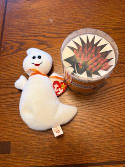 BOTH Halloween Ty Beanie Baby Ghost Spooky and Lights BOTH FOR