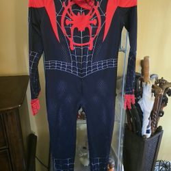 Kids Black And Red Spiderman Bodysuit