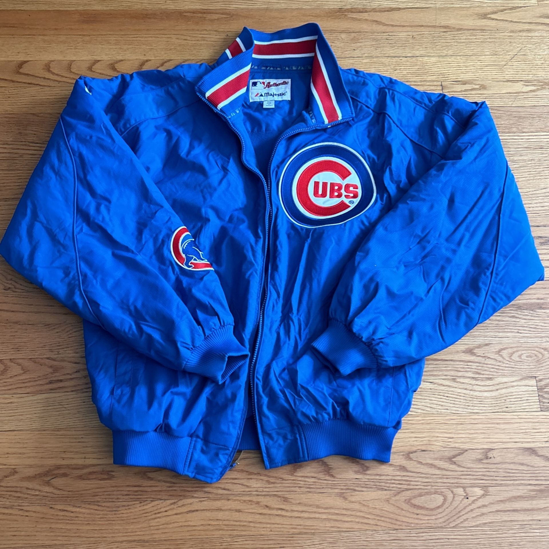 Chicago Cubs Blue MLB Jacket Majestic Men's Size XlSports Baseball Official