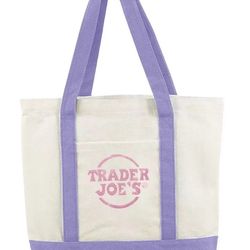 Large Lavender Trader Joe’s Tote NWT