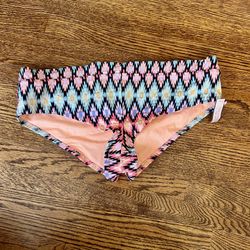 Victoria's Secret Women's Hipster Bikini Bottom size medium NWT Aztec Print Pink 