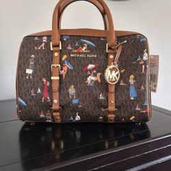 Retired Michael Kors Bedford travel Duffel Satchel New With Tags