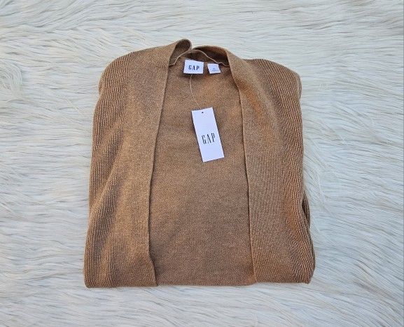 GAP Women's Front Patch Pockets Long Sleeve Rib Cardigan Size XL