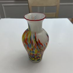 Multi Color Glass Vase