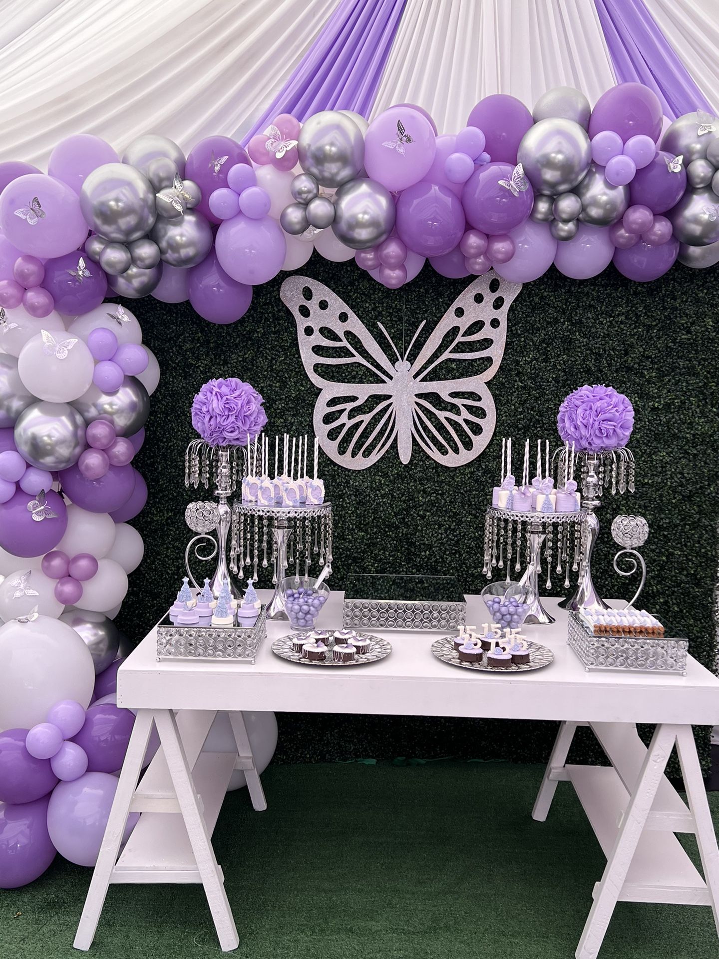 Purple Decorations For Quinceanera