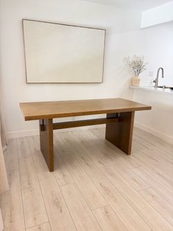 Nathan James Brown Farmhouse Dining Table Seats 6