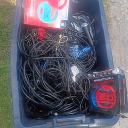 Video Game Cables And Power Cords And Adapters Bundle 