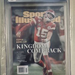 9.6 Graded Patrick Mahomes Sports Illustrated Magazine 
