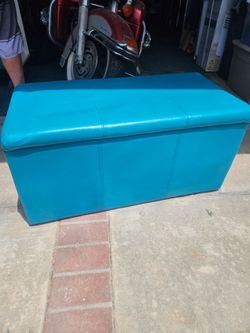 Teal Ottoman