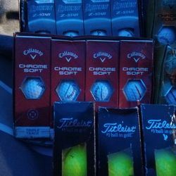 Brand New golf Balls. Callaway Chrome tour's and softs Titleist pro v 1 sirixons..   the small boxes in the sets are fine onky the outer boxes git wat