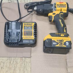 DEWALT
ATOMIC 20-Volt Lithium-Ion Cordless 1/2 in. Compact Hammer Drill with 5.0Ah Battery, Charger