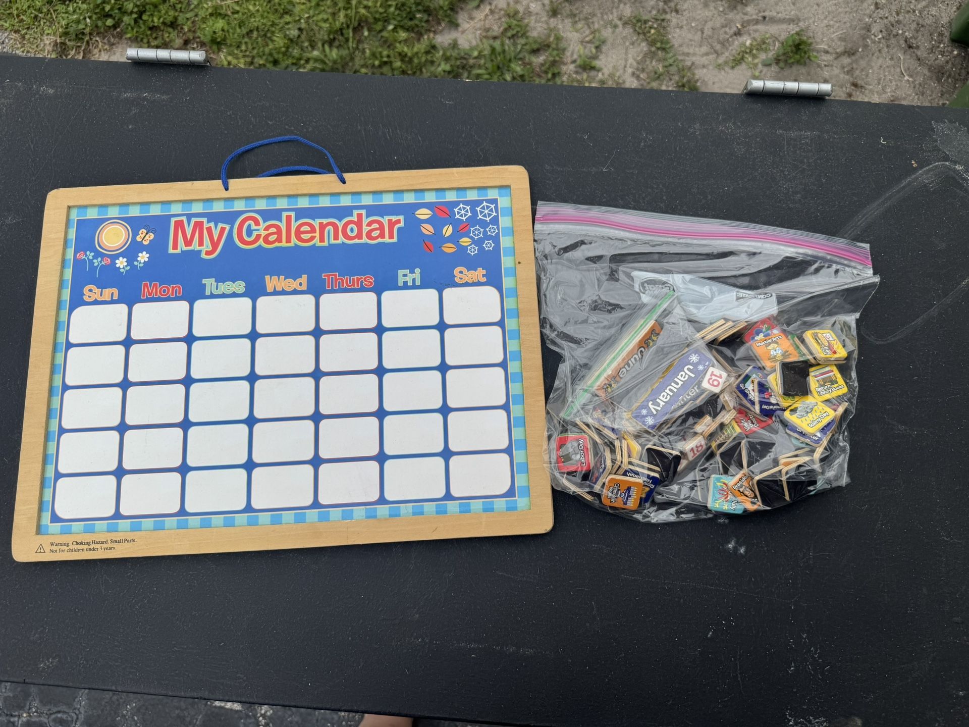 Wooden Magnetic Calendar