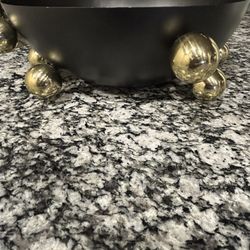 Large Black And Gold Decor Bowl