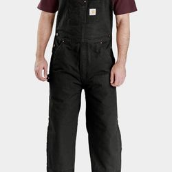 Carhartt Womens Loose Fit Washed Duck Insulated Bib Overall