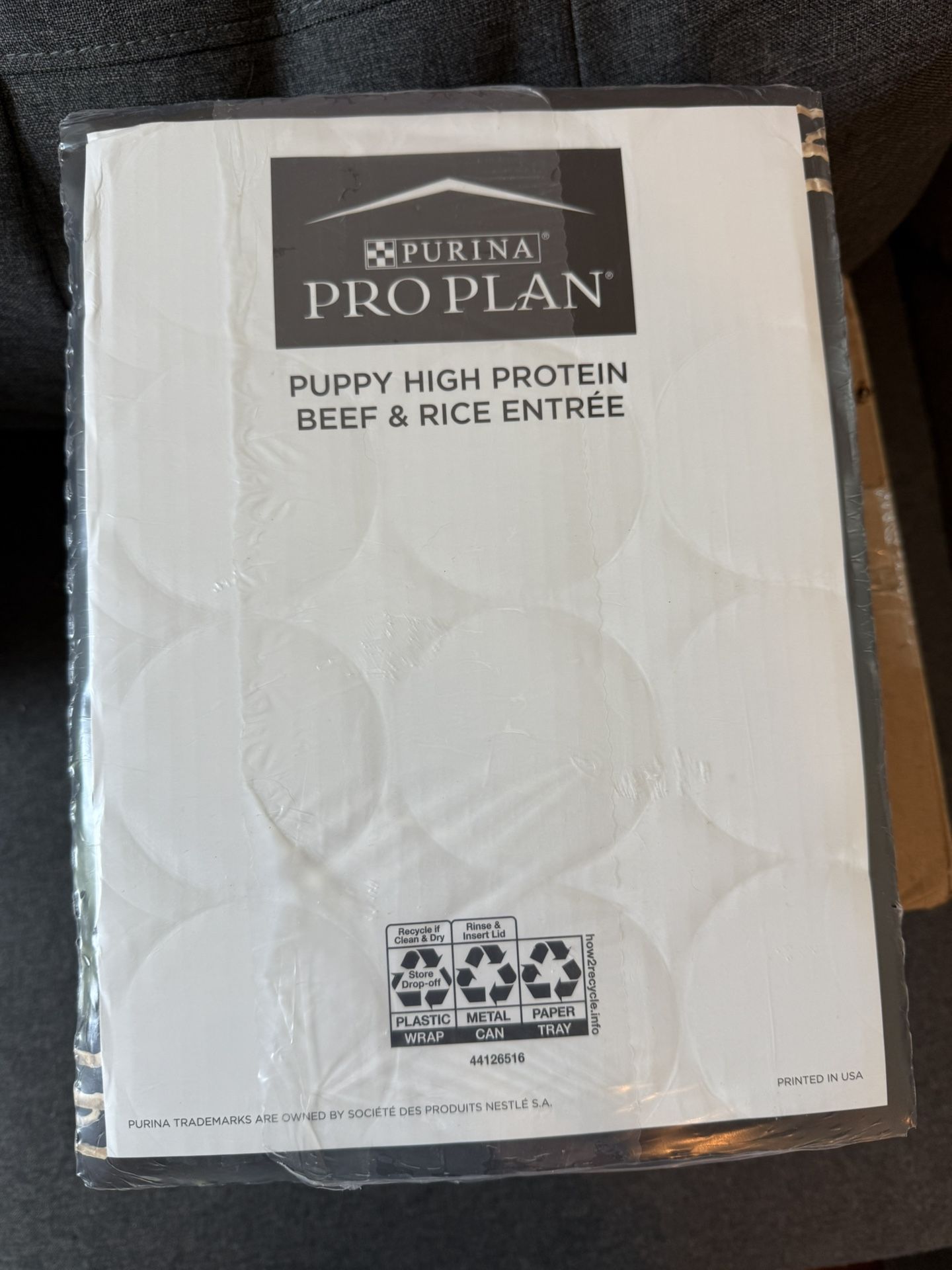 Purina pro plan puppy wet food high protein sport beef and rice 12pk