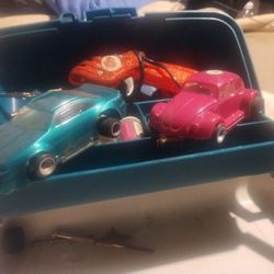 Vintage Slot cars W/ Controller & Box Stuff