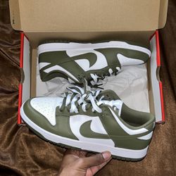 Size 10.5 - Nike Dunk Low “Olive”