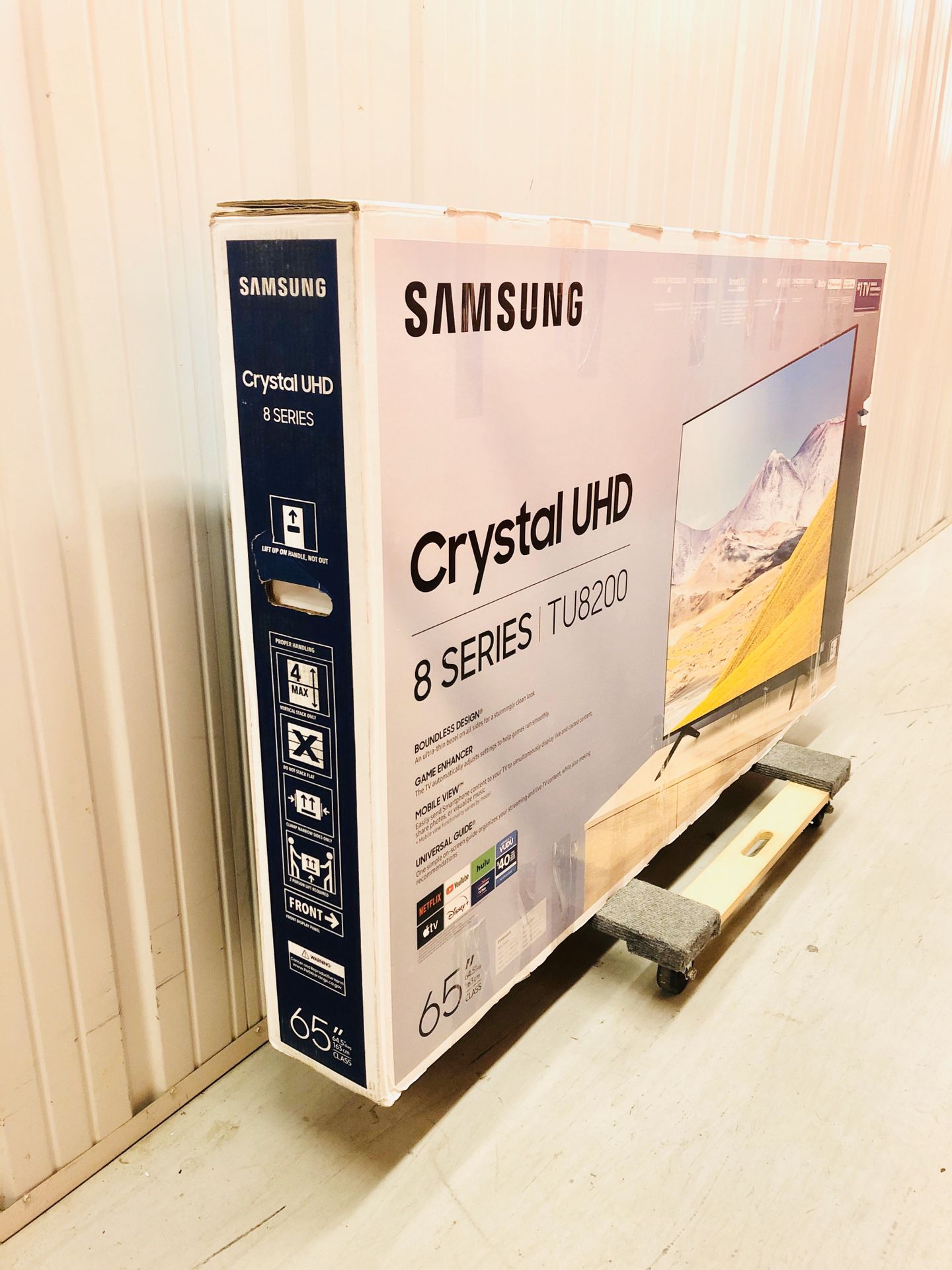 Samsung 65” Class 4K Crystal UHD (2160P) LED Smart TV with HDR Samsung UN65TU8200 Brand New In Box 2020 Model