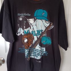 Vintage 90s Florida Marlins Tshirt Size Xl