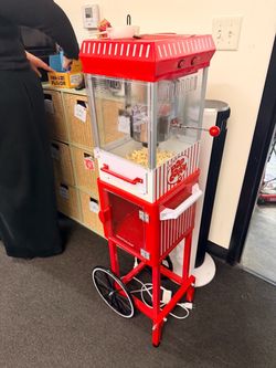 Vintage Style Popcorn Machine Used Once