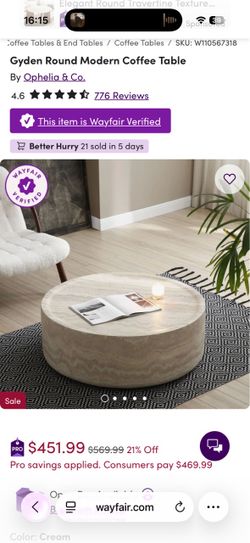 Brand NEW coffee table travertine