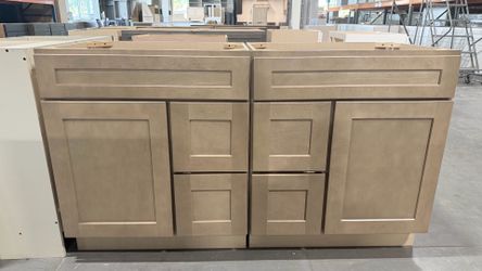 60" vanity cabinet set