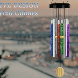 28’’ H Solar Wind Chimes Changing Colors Waterproof Wind Chimes for Garden Patio Balcony Home Decoration