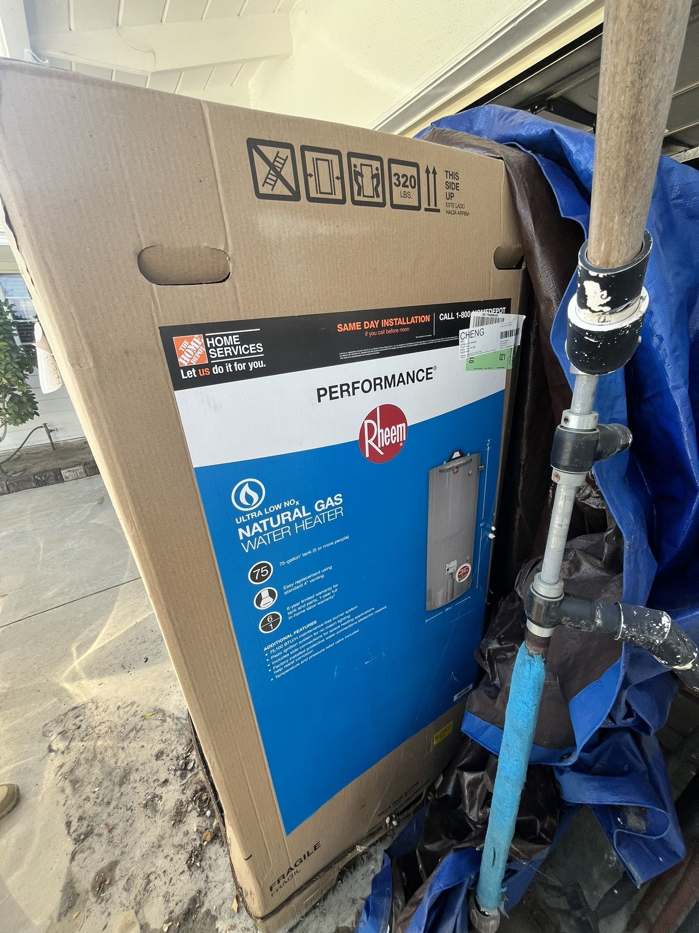 Rheem 75 Gal. Water Heater