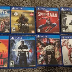 16 PS4 Games. [Used, Good Care.]