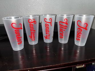 Personalized Frosted Plastic Cups