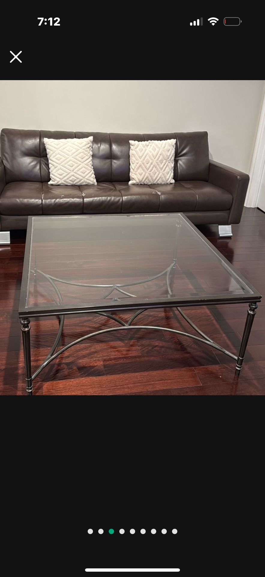 Glass Metal Coffee Table
