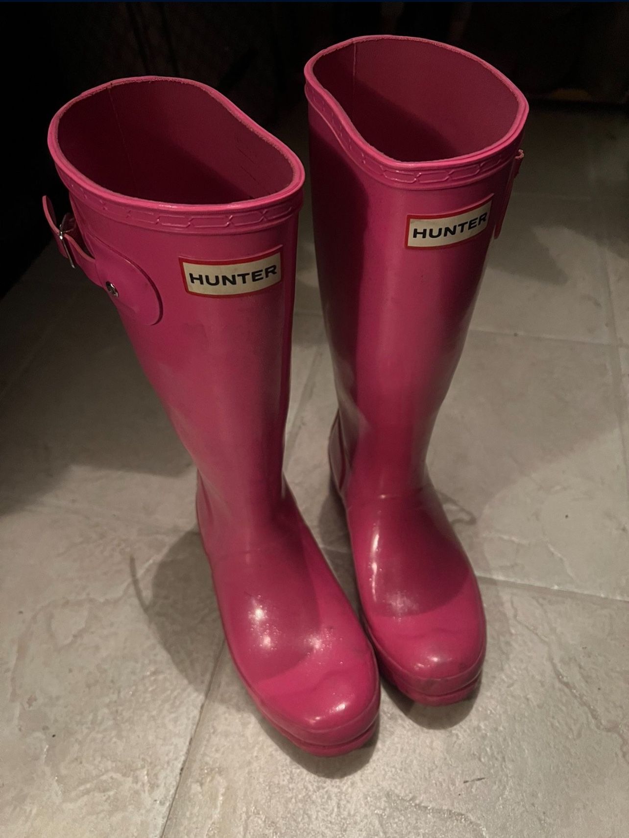2 Pairs Of HUNTER BOOTS FOR BIG KIDS (Size 3 & 5)