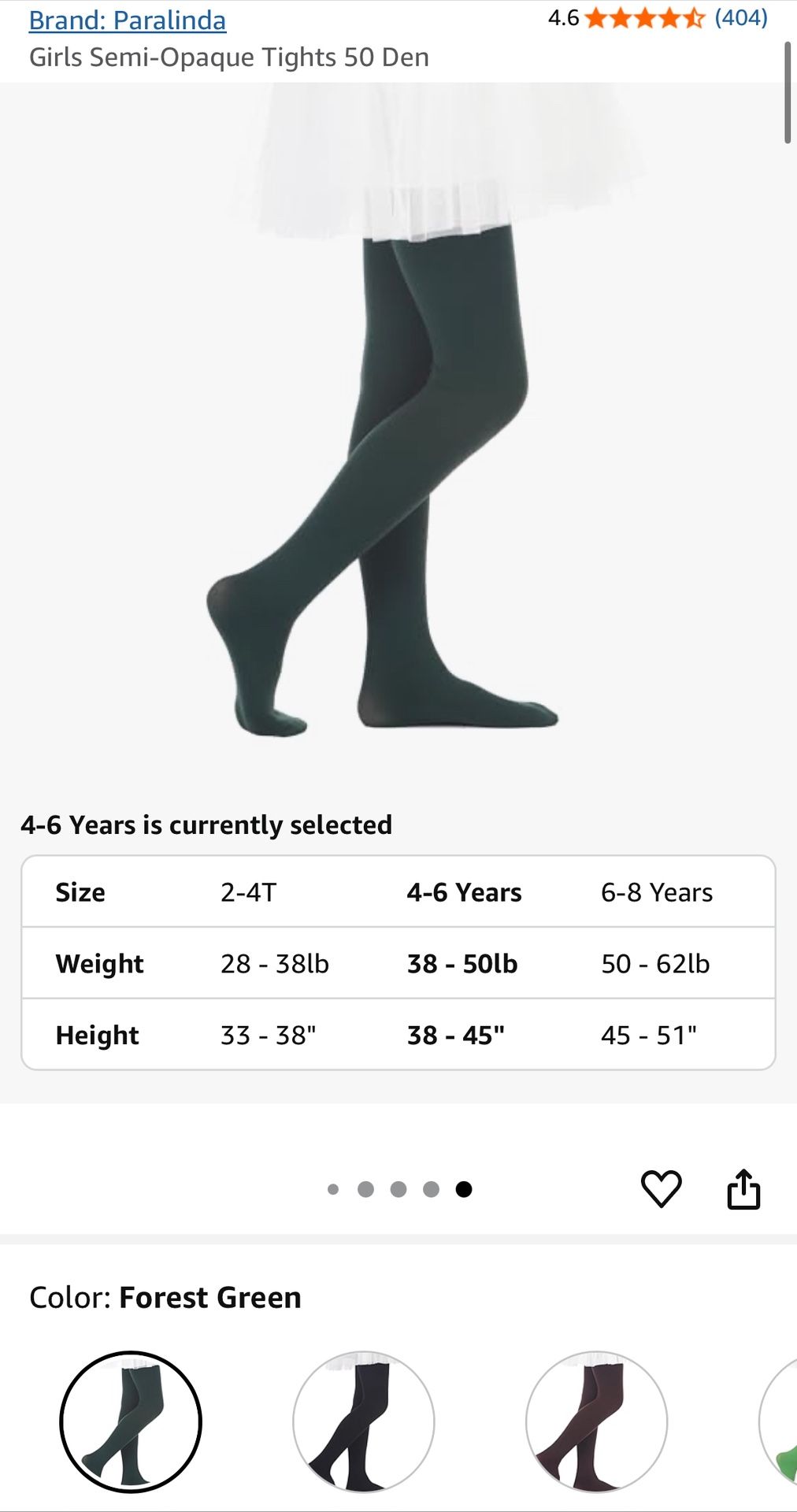 Dance Tight Stockings for Kids Girls (4-6 yr old)