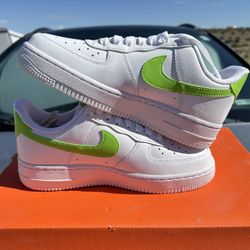 White / Lime Green Air Force 1