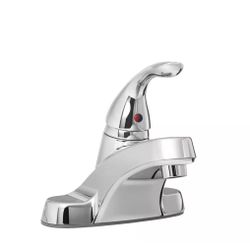 #44 / Polish Chrome Single Handle Centerset Bathroom Sink Faucet in Polished Chrome