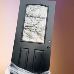 36x80 Black Door Slab Front Or Back Door