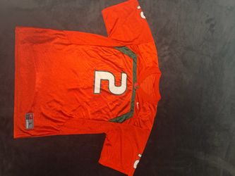 Nike Miami Hurricanes #2 Football Jersey Orange Green White Men’s L
