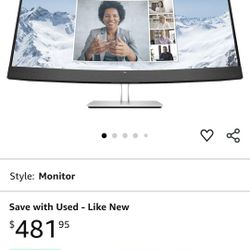 HP 34" Curved Monitor 