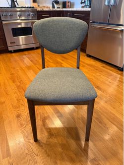 Dining chairs - moss green and wood