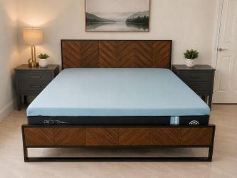 Luxury Orthopedic Bed Set – LUXE Breeze Soft Mattress + Designer Wood Frame