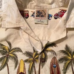 Hawaiian Button Down Shirt USA Made L