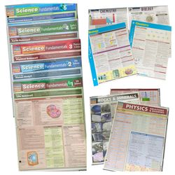 All NEW 12 BarCharts QuickStudy Academic SparkCharts REA Science Reference Pamphlets for $24 or Each $2/$3