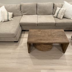 Living Spaces SP Brody RAF sofa, LAF chaise 