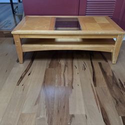 Wood And Glass Coffee Table