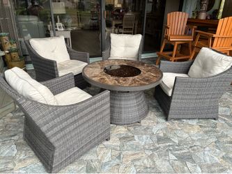 Patio set with Fire Pit Table