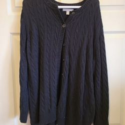 Woman Within Cable Knit Cardigan 22/24