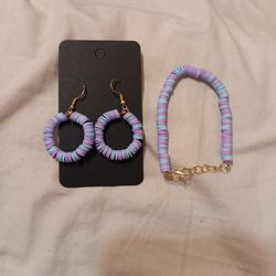 Earring And Bracelet Pair