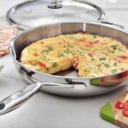 Sarten De 12” De Acero Inoxidable Princess House Nuevo