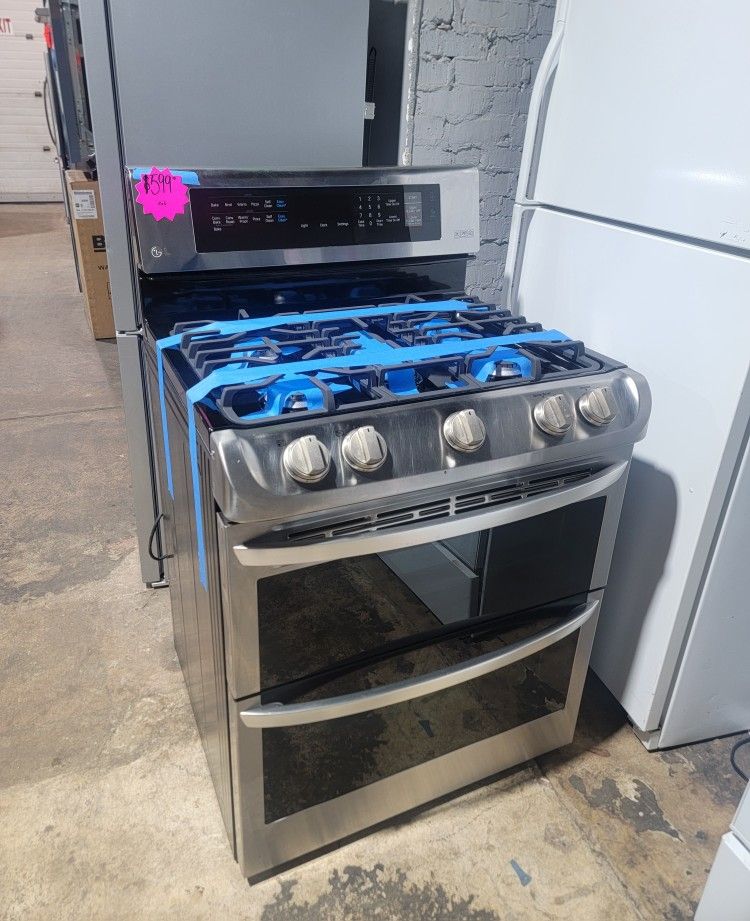 LG Double Oven Gas Stove Stainless Steel Working Perfectly 4-months Warranty 